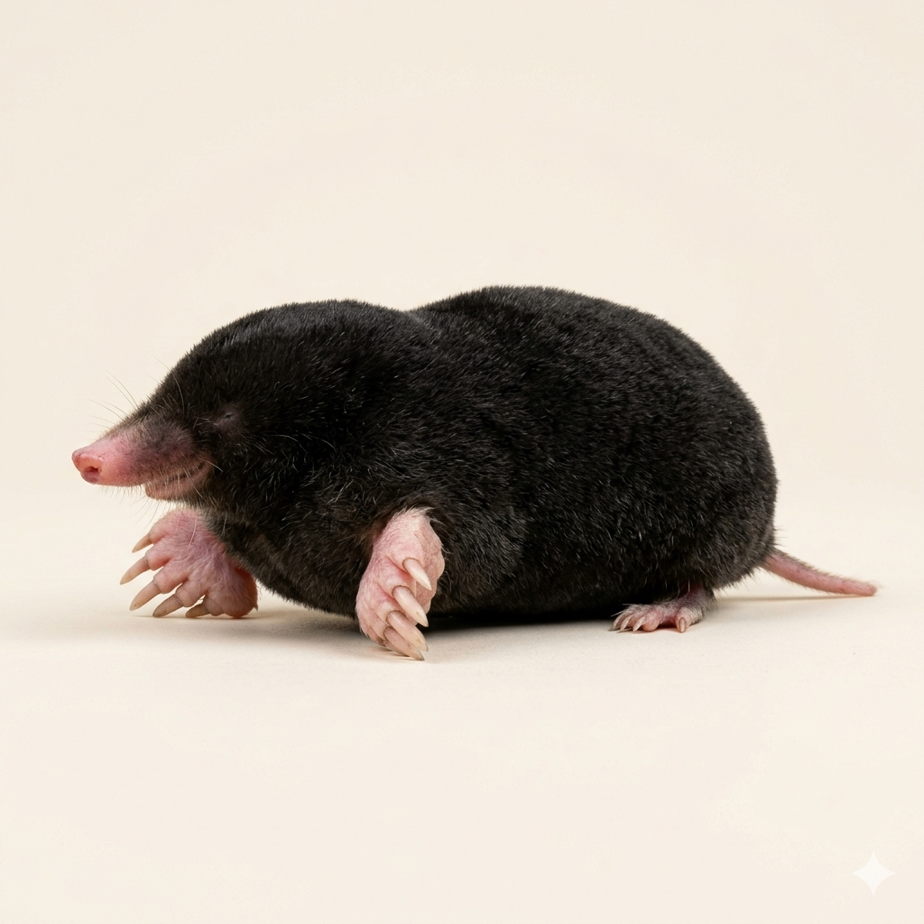 Illustration of a mole used for the mole pest control card