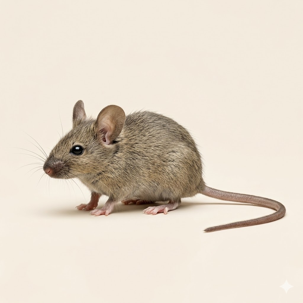 Illustration of a house mouse used for the mouse control card