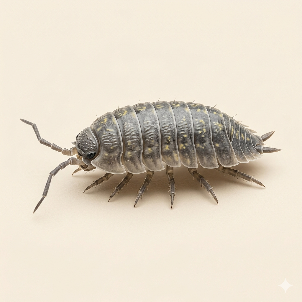 Illustration of a woodlouse used for the woodlice pest control card