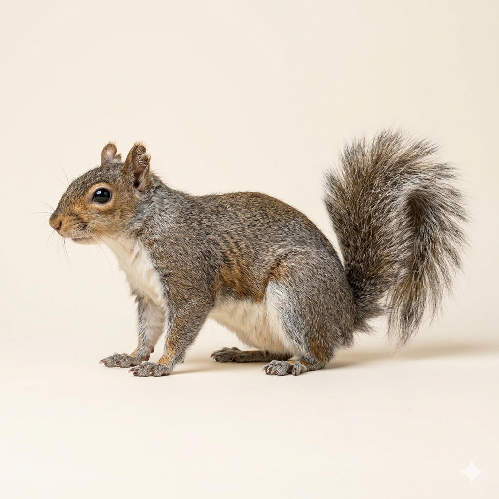 Illustration of a squirrel used for the squirrel pest control card