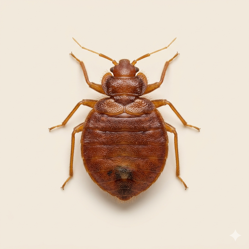 Illustration of a bedbug used for the bedbug treatment card