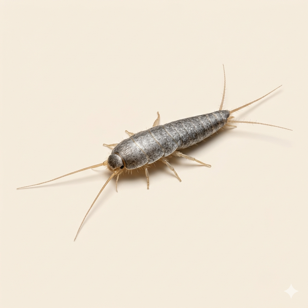 Illustration of a silverfish used for the silverfish pest control card