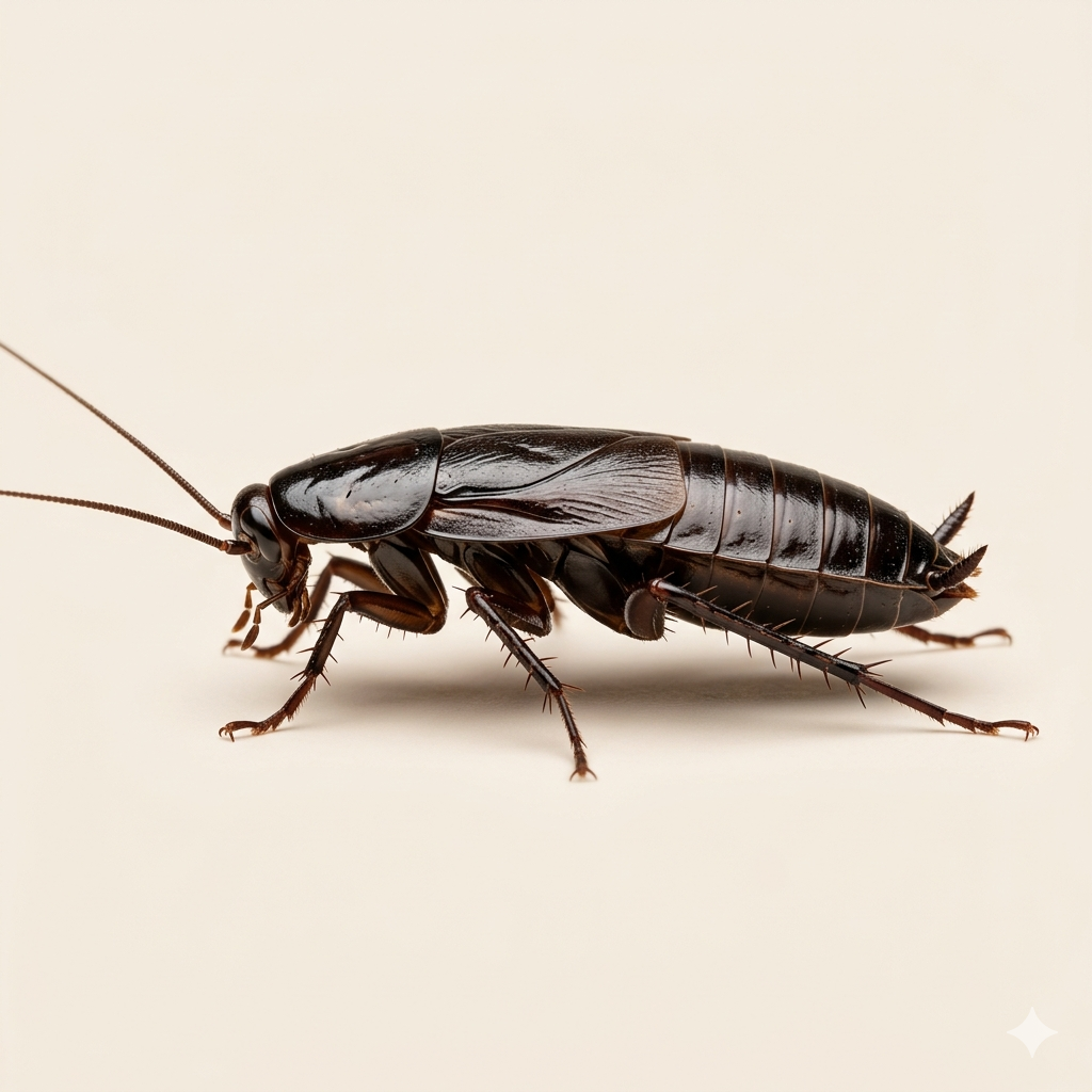 Illustration of a cockroach used for the cockroach control card
