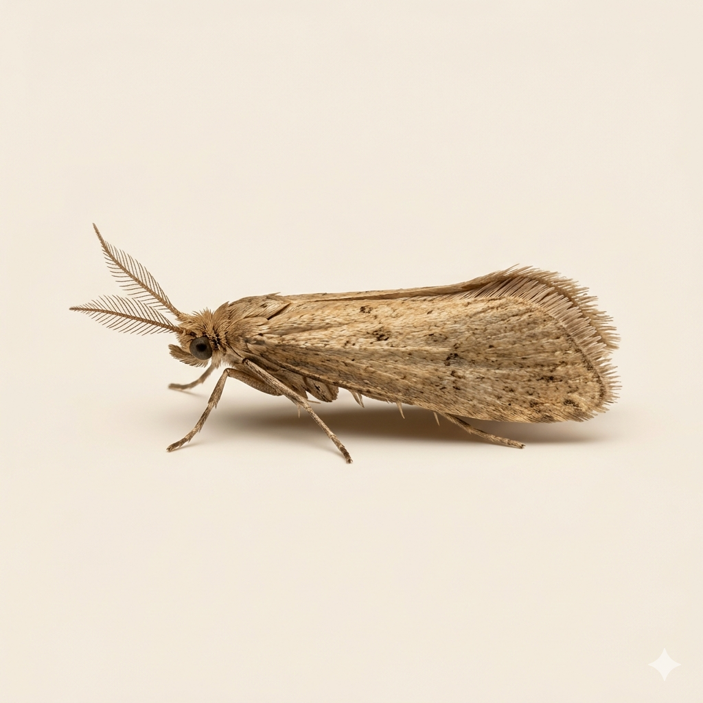 Illustration of a moth used for the moth pest control card