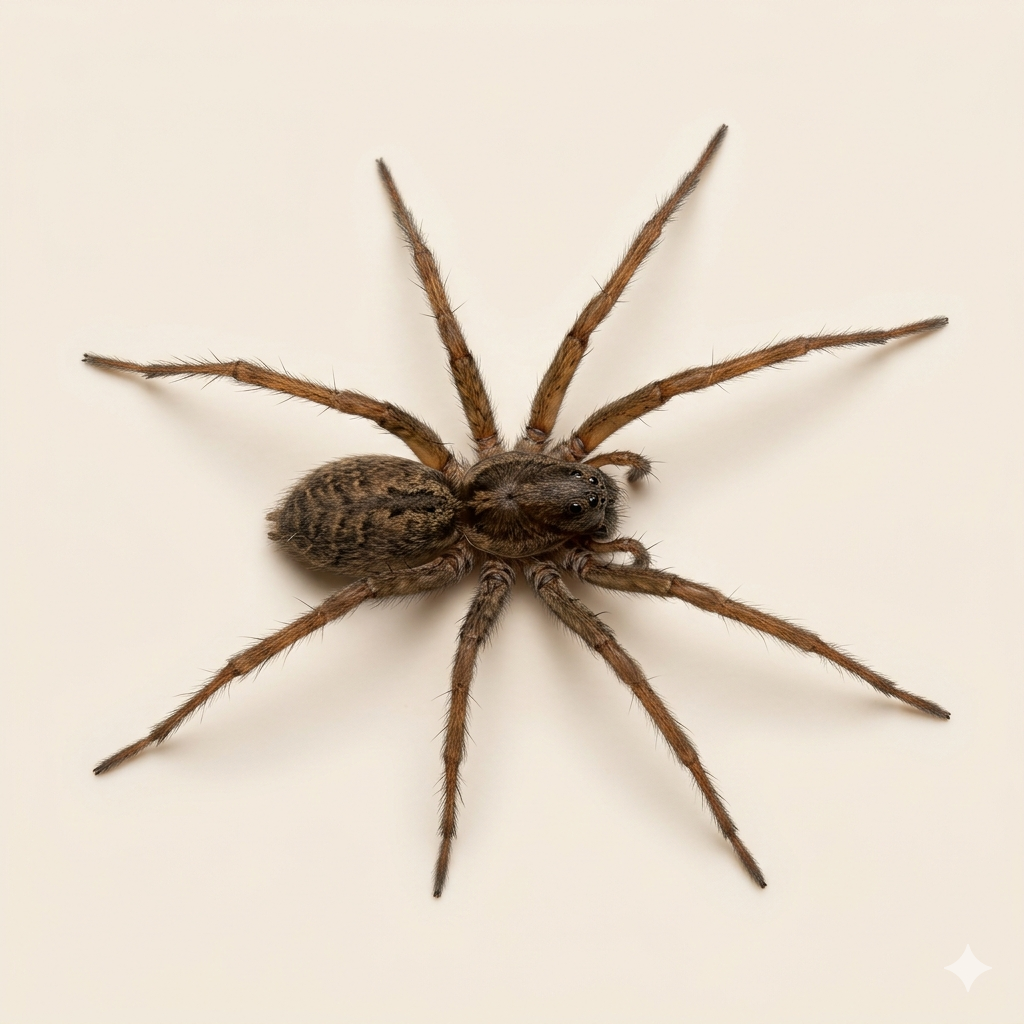 Photograph of a house spider used for the house spider pest control card